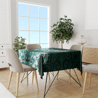 New Zealand Ta Moko Tablecloth Aotearoa Maori Chest Tattoo Turquoise LT14 - Polynesian Pride