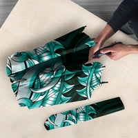New Zealand Ta Moko Umbrella Aotearoa Maori Chest Tattoo Turquoise LT14 - Polynesian Pride