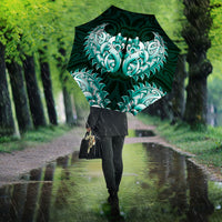 New Zealand Ta Moko Umbrella Aotearoa Maori Chest Tattoo Turquoise LT14 - Polynesian Pride