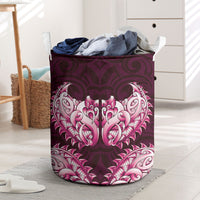 New Zealand Ta Moko Laundry Basket Aotearoa Maori Chest Tattoo Pink LT14 Pink - Polynesian Pride