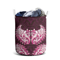 New Zealand Ta Moko Laundry Basket Aotearoa Maori Chest Tattoo Pink LT14 - Polynesian Pride