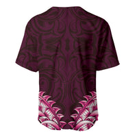 New Zealand Ta Moko Baseball Jersey Aotearoa Maori Chest Tattoo Pink LT14 - Polynesian Pride