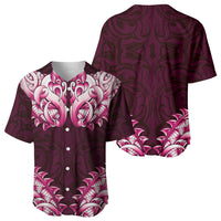 New Zealand Ta Moko Baseball Jersey Aotearoa Maori Chest Tattoo Pink LT14 - Polynesian Pride