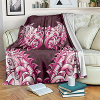 New Zealand Ta Moko Blanket Aotearoa Maori Chest Tattoo Pink LT14 Pink - Polynesian Pride