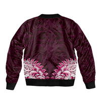 New Zealand Ta Moko Bomber Jacket Aotearoa Maori Chest Tattoo Pink LT14 - Polynesian Pride