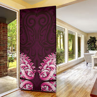 New Zealand Ta Moko Door Cover Aotearoa Maori Chest Tattoo Pink LT14 - Polynesian Pride