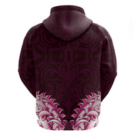 New Zealand Ta Moko Hoodie Aotearoa Maori Chest Tattoo Pink LT14 - Polynesian Pride