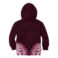 New Zealand Ta Moko Kid Hoodie Aotearoa Maori Chest Tattoo Pink LT14 - Polynesian Pride