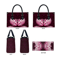 New Zealand Ta Moko Leather Bag Aotearoa Maori Chest Tattoo Pink LT14 - Polynesian Pride