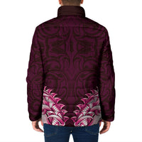 New Zealand Ta Moko Padded Jacket Aotearoa Maori Chest Tattoo Pink LT14 - Polynesian Pride