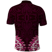 New Zealand Ta Moko Polo Shirt Aotearoa Maori Chest Tattoo Pink LT14 - Polynesian Pride