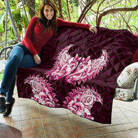 New Zealand Ta Moko Quilt Aotearoa Maori Chest Tattoo Pink LT14 - Polynesian Pride