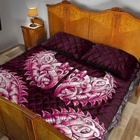 New Zealand Ta Moko Quilt Bed Set Aotearoa Maori Chest Tattoo Pink LT14 - Polynesian Pride