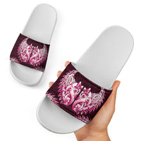 New Zealand Ta Moko Slide Sandals Aotearoa Maori Chest Tattoo Pink LT14 - Polynesian Pride