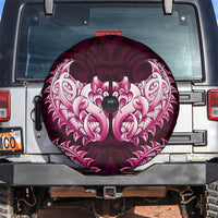 New Zealand Ta Moko Spare Tire Cover Aotearoa Maori Chest Tattoo Pink LT14 Pink - Polynesian Pride
