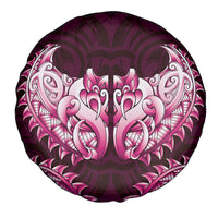 New Zealand Ta Moko Spare Tire Cover Aotearoa Maori Chest Tattoo Pink LT14 - Polynesian Pride