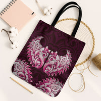 New Zealand Ta Moko Tote Bag Aotearoa Maori Chest Tattoo Pink LT14 Black Strap One Size Pink - Polynesian Pride