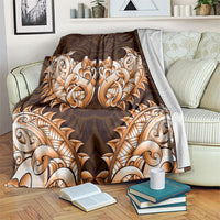 New Zealand Ta Moko Blanket Aotearoa Maori Chest Tattoo Orange LT14 Orange - Polynesian Pride