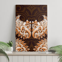 New Zealand Ta Moko Canvas Wall Art Aotearoa Maori Chest Tattoo Orange LT14 - Polynesian Pride