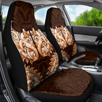 New Zealand Ta Moko Car Seat Cover Aotearoa Maori Chest Tattoo Orange LT14 - Polynesian Pride