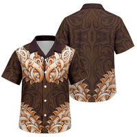 New Zealand Ta Moko Family Matching Short Sleeve Bodycon Dress and Hawaiian Shirt Aotearoa Maori Chest Tattoo Orange LT14 Son's Shirt Orange - Polynesian Pride