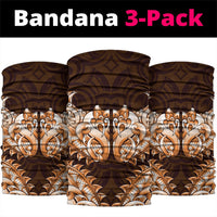 New Zealand Ta Moko Neck Gaiter Aotearoa Maori Chest Tattoo Orange LT14 package One Size: 25*50cm Orange - Polynesian Pride