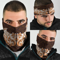New Zealand Ta Moko Neck Gaiter Aotearoa Maori Chest Tattoo Orange LT14 - Polynesian Pride