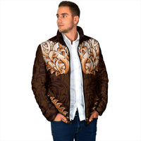 New Zealand Ta Moko Padded Jacket Aotearoa Maori Chest Tattoo Orange LT14 - Polynesian Pride