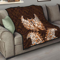 New Zealand Ta Moko Quilt Aotearoa Maori Chest Tattoo Orange LT14 - Polynesian Pride