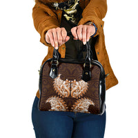 New Zealand Ta Moko Shoulder Handbag Aotearoa Maori Chest Tattoo Orange LT14 One Size Orange - Polynesian Pride