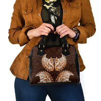 New Zealand Ta Moko Shoulder Handbag Aotearoa Maori Chest Tattoo Orange LT14 - Polynesian Pride