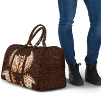 New Zealand Ta Moko Travel Bag Aotearoa Maori Chest Tattoo Orange LT14 - Polynesian Pride
