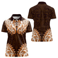New Zealand Ta Moko Women Polo Shirt Aotearoa Maori Chest Tattoo Orange LT14 - Polynesian Pride