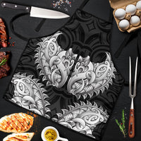 New Zealand Ta Moko Apron Aotearoa Maori Chest Tattoo Black LT14 Black - Polynesian Pride