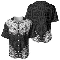 New Zealand Ta Moko Baseball Jersey Aotearoa Maori Chest Tattoo Black LT14 - Polynesian Pride