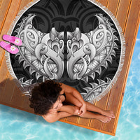 New Zealand Ta Moko Beach Blanket Aotearoa Maori Chest Tattoo Black LT14 - Polynesian Pride
