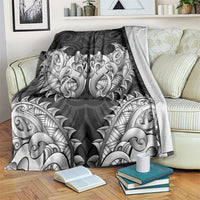 New Zealand Ta Moko Blanket Aotearoa Maori Chest Tattoo Black LT14 Black - Polynesian Pride