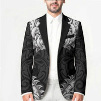 New Zealand Ta Moko Blazer Aotearoa Maori Chest Tattoo Black LT14 - Polynesian Pride