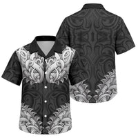 New Zealand Ta Moko Family Matching Puletasi and Hawaiian Shirt Aotearoa Maori Chest Tattoo Black LT14 Son's Shirt Black - Polynesian Pride