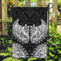 New Zealand Ta Moko Garden Flag Aotearoa Maori Chest Tattoo Black LT14 Garden Flag Black - Polynesian Pride