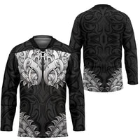 New Zealand Ta Moko Hockey Jersey Aotearoa Maori Chest Tattoo Black LT14 - Polynesian Pride