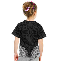 New Zealand Ta Moko Kid T Shirt Aotearoa Maori Chest Tattoo Black LT14 - Polynesian Pride