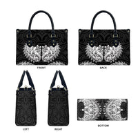 New Zealand Ta Moko Leather Bag Aotearoa Maori Chest Tattoo Black LT14 - Polynesian Pride