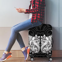 New Zealand Ta Moko Luggage Cover Aotearoa Maori Chest Tattoo Black LT14 - Polynesian Pride