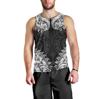 New Zealand Ta Moko Men Tank Top Aotearoa Maori Chest Tattoo Black LT14 - Polynesian Pride