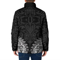 New Zealand Ta Moko Padded Jacket Aotearoa Maori Chest Tattoo Black LT14 - Polynesian Pride