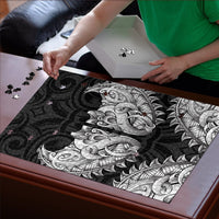 New Zealand Ta Moko Puzzle Aotearoa Maori Chest Tattoo Black LT14 - Polynesian Pride