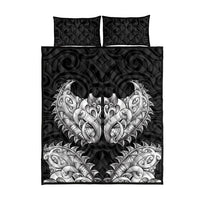 New Zealand Ta Moko Quilt Bed Set Aotearoa Maori Chest Tattoo Black LT14 - Polynesian Pride