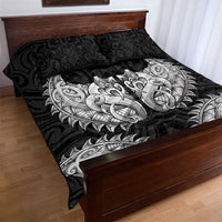 New Zealand Ta Moko Quilt Bed Set Aotearoa Maori Chest Tattoo Black LT14 - Polynesian Pride