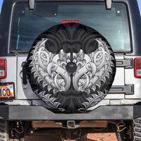New Zealand Ta Moko Spare Tire Cover Aotearoa Maori Chest Tattoo Black LT14 Black - Polynesian Pride